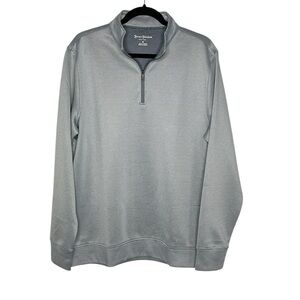 Hickey Freeman quarter zip striped pullover size medium